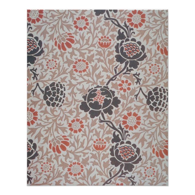 Póster William Morris Grafton Botanic Art Design (Frente)