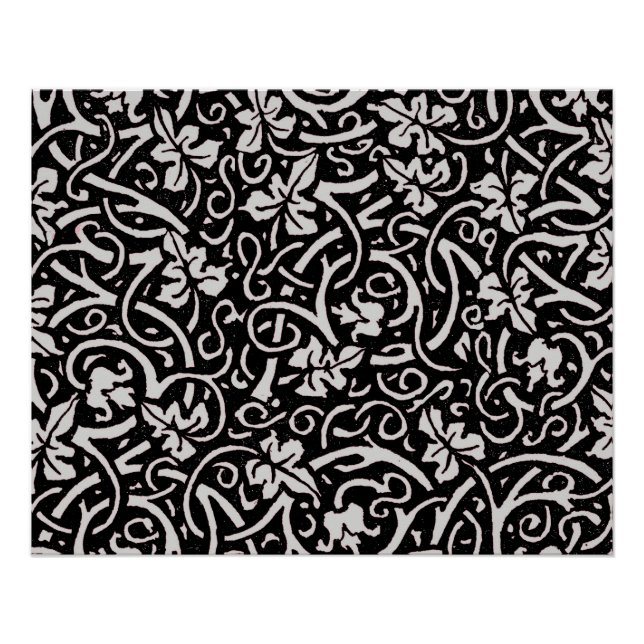 Póster William Morris Grapevine Vine Leaf Patterno (Frente)