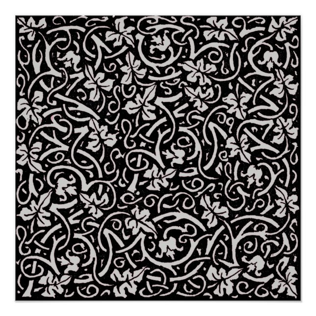 Póster William Morris Grapevine Vine Leaf Patterno (Frente)