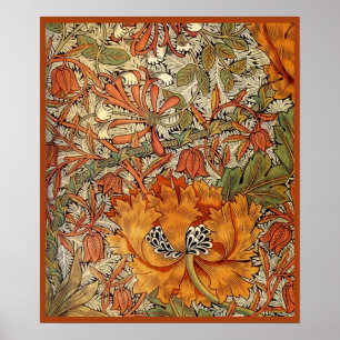 Póster William Morris Honeysuckle