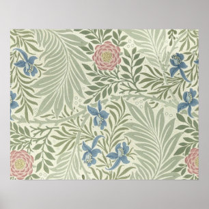 Póster William Morris Larkspur Floral Wallpaper
