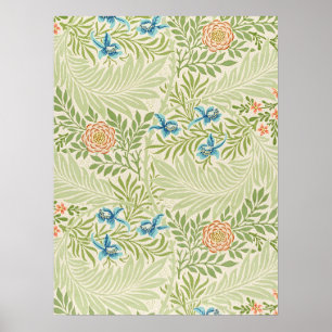 Poster William Morris Larkspur Padrão Floral