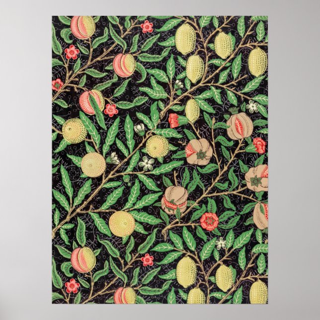 Poster William Morris Lemon Pattern Victorian Design (Frente)