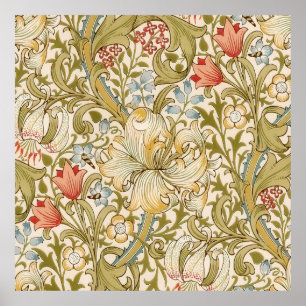Poster William Morris Lily Art Nouveau Pattern