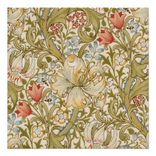 Póster William Morris Lily Pattern