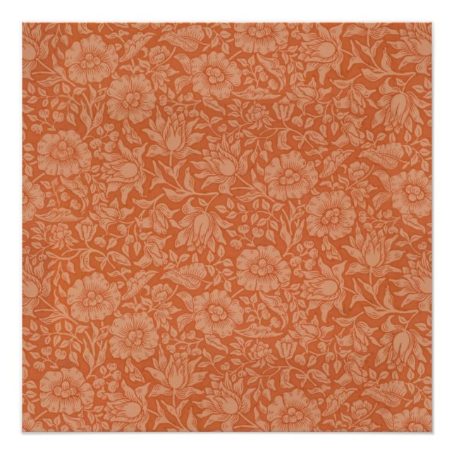 Póster William Morris Mallow Floral Wallpaper Design (Frente)