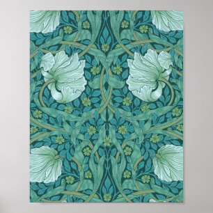 Poster William Morris - Padrão Verde de Pimpernel