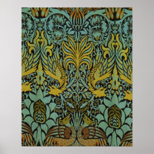 Poster William Morris Peacock Dragon Wallpaper