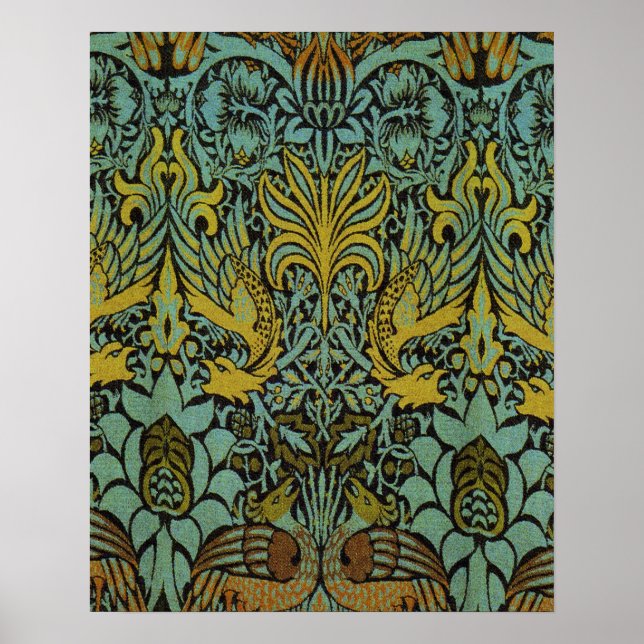Poster William Morris Peacock Dragon Wallpaper (Frente)