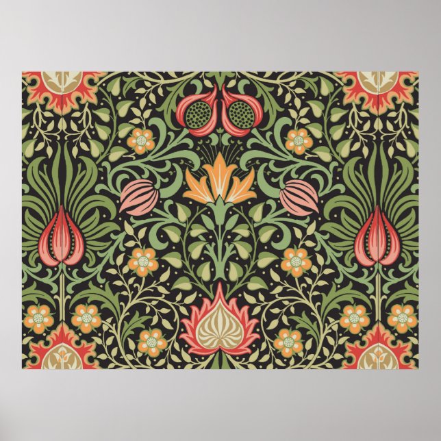Poster William Morris Persian Floral Antique (Frente)