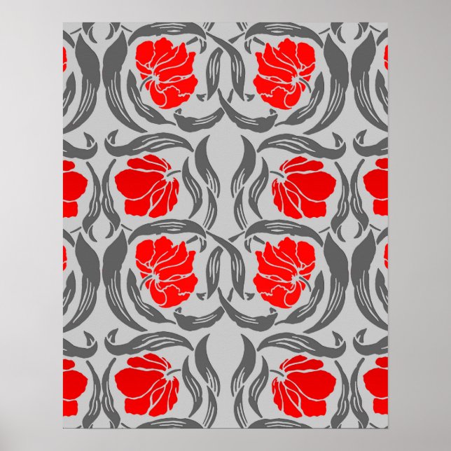 Póster William Morris Pimpernel, Cinzas prateadas e verme (Frente)