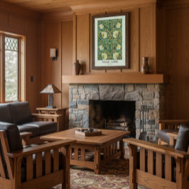 Póster William Morris Pimperrnel Mission Style