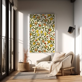 Poster William Morris Pomegranate Lemons Padrão Vintage