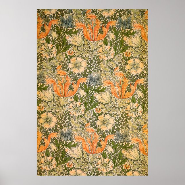 Poster William Morris Primavera Compton Flower Festival (Frente)