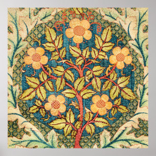 Poster William Morris Rosa Wreath