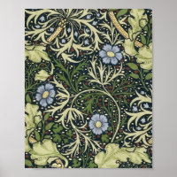 William Morris Seaweed Pattern Floral Vintage Art