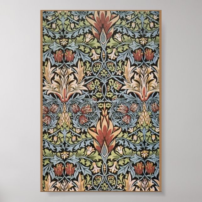 Poster William Morris Snakeshead Impresso Têxtil (Frente)