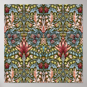 Póster William Morris Snakeshead Padrão Floral