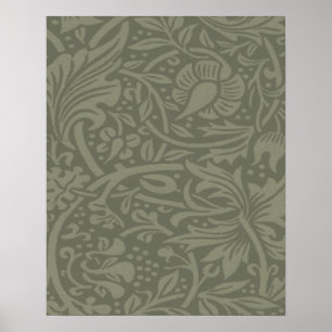 Poster William Morris Soft Green Floral Vintage Pattern