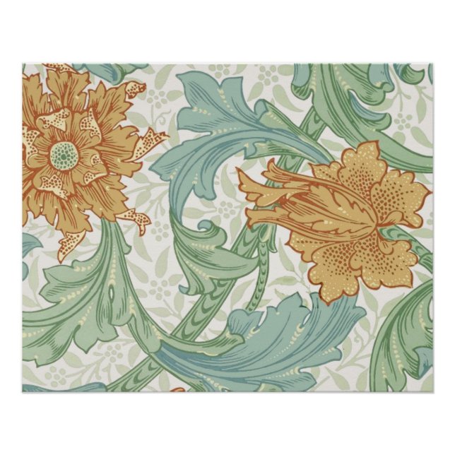 Póster William Morris Solteiro Stem Floral Patterno (Frente)