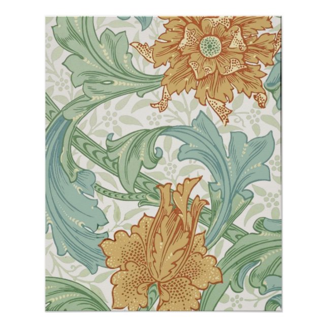 Póster William Morris Solteiro Stem Floral Patterno (Frente)