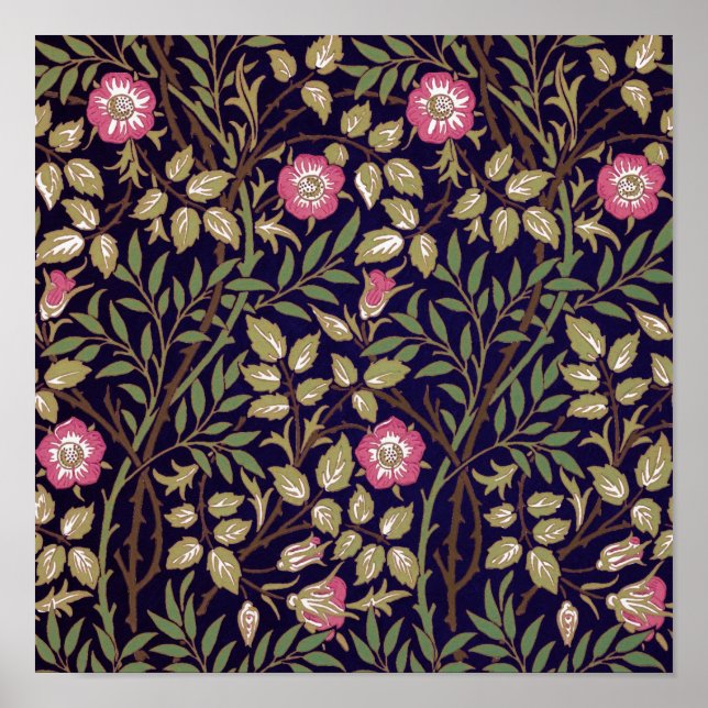 Poster William Morris Sweet Briar Floral Art Nouveau (Frente)