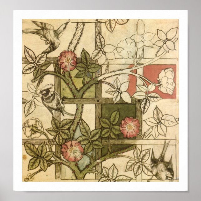 Póster William Morris - Trellis (Frente)
