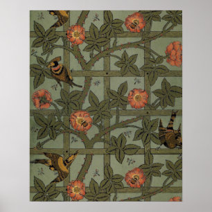 Póster William Morris Trellis Wallpaper