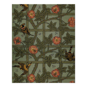 Póster William Morris Trellis Wallpaper Art