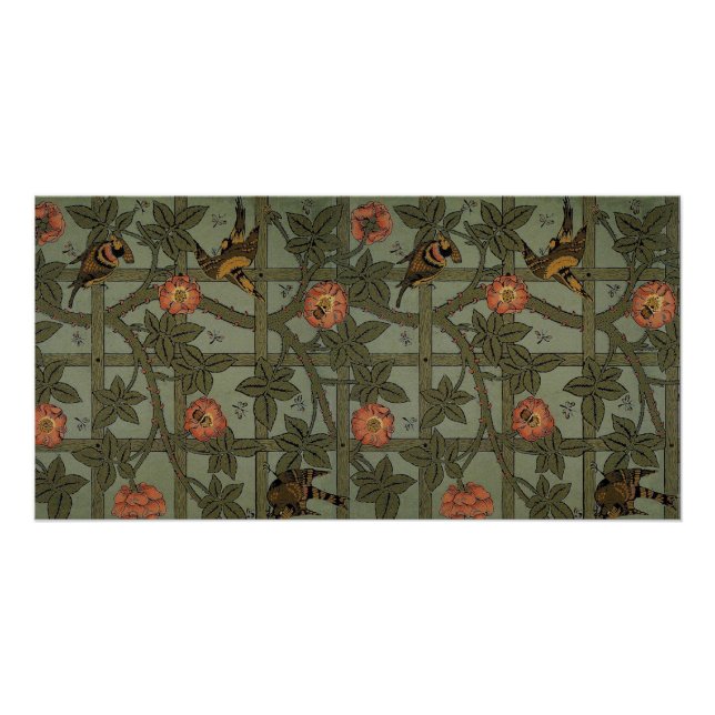 Póster William Morris Trellis Wallpaper Art (Frente)