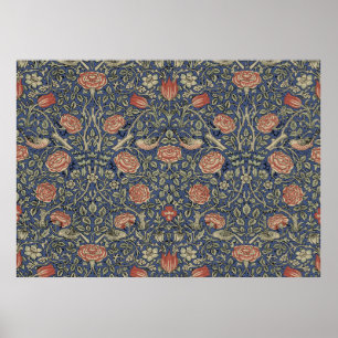 Poster William Morris Tudor Rosa Wallpaper
