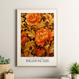 Poster William Morris Vintage Burnt Orange Wilflower