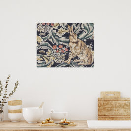 Poster William Morris Vintage Forest Rabbit Floral
