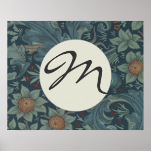 Poster William Morris Vintage Orchard Monograma Floral
