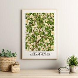 Poster William Morris Vintage White Wildflower Branch