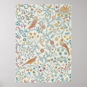 Poster William Morris - Wallpaper Owl e Berries