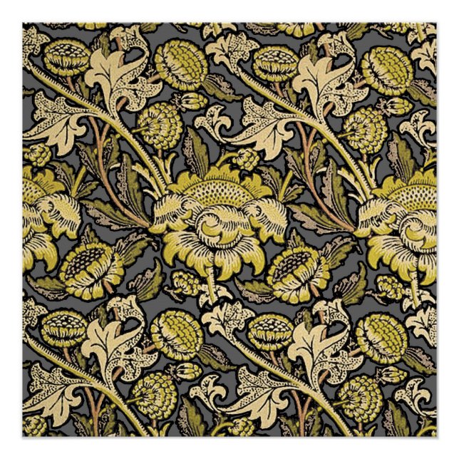 Póster William Morris Wey Floral Wallpaper (Frente)