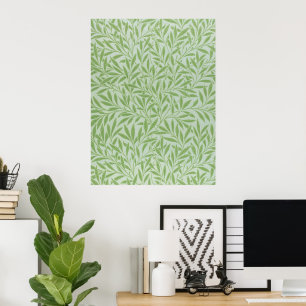 Poster William Morris Willow Floral Clássico Verde