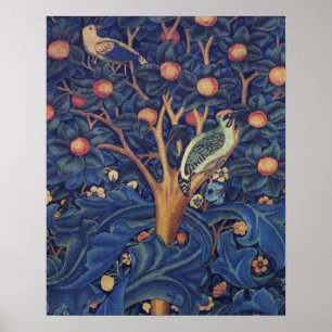 Poster William Morris Woodpecker Tapeçaria Artes e Artesa