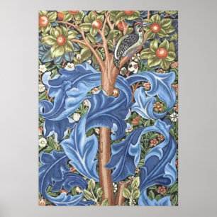 Poster William Morris Woodpecker Tapeçaria Vintage Floral
