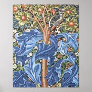 Poster William Morris Woodpecker Tapeçaria Vintage Floral