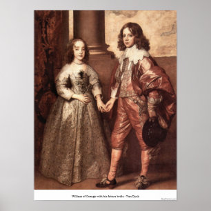 Poster William of Orange com sua futura noiva - Van Dyck