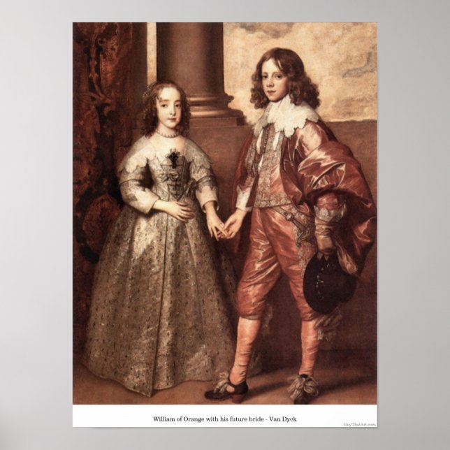 Poster William of Orange com sua futura noiva - Van Dyck (Frente)