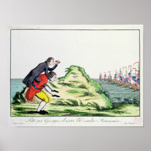 Póster William Pitt observando o esquadrão francês