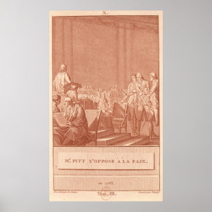 Póster William Pitt the Elder Opposing the Peace