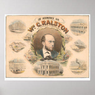 Poster William Ralston, presidente do banco de CA (1384A)