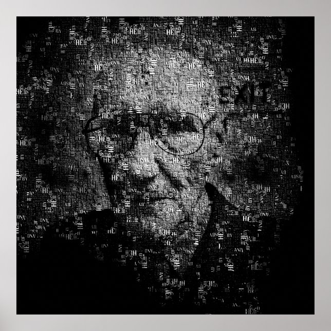 Poster William S. Burroughs - Retrato Tipográfico (Frente)