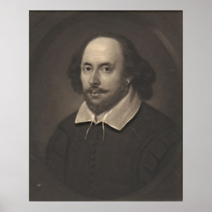 Póster William Shakespeare 1849