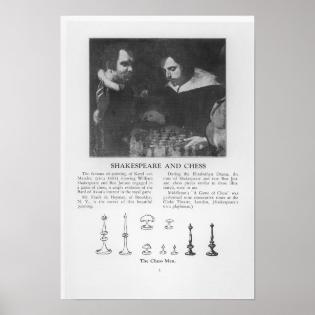 Póster William Shakespeare e Ben Jonson (Frente)