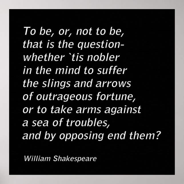 Poster William Shakespeare "Hamlet" (Frente)